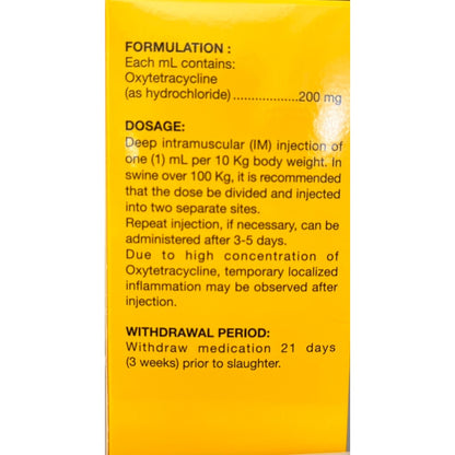 Oxytetra Robi LA Inj.. Solution for Respiratory Infections 100ml for animals