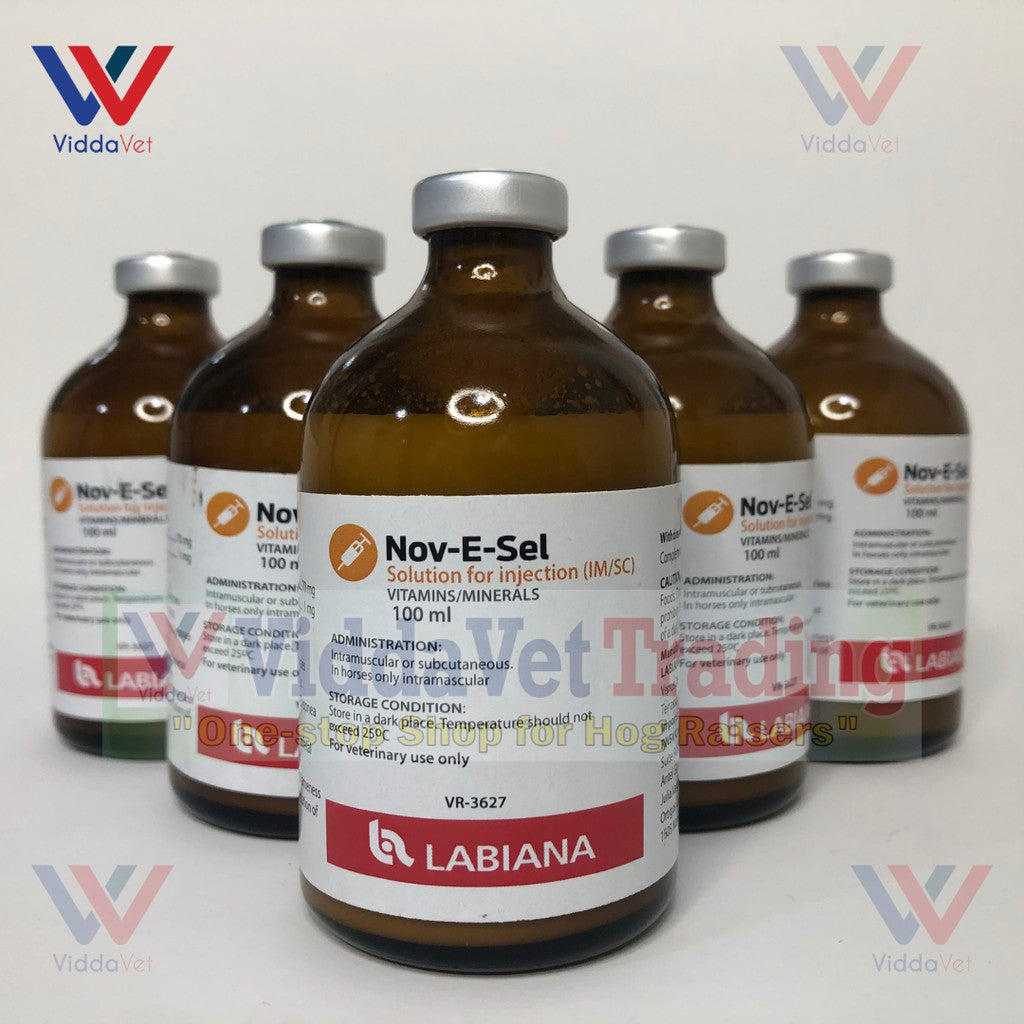 Nov E Sel Inj. Vitamin E + Selenium 100mL for animals pets livestock