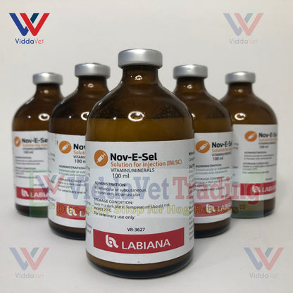 Nov E Sel Inj. Vitamin E + Selenium 100mL for animals pets livestock