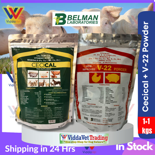 1 kg Cecical powder + 1 kg V22 powder cecical vitamin powder 1 kg cecical calcium powder cecical