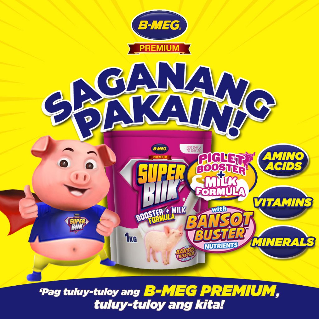 Piglet Plastic Feeder with B Meg Super Biik Booster Milk