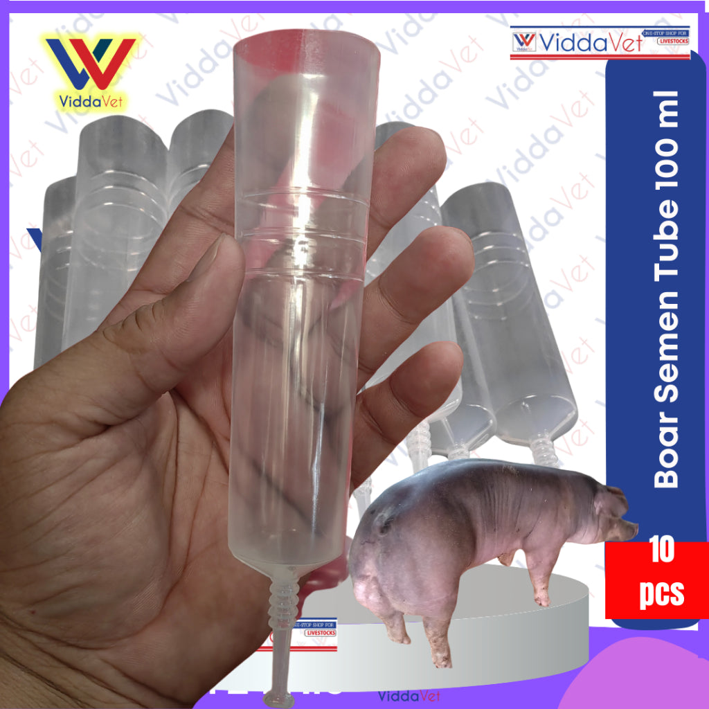 Boar Semen Transparent Tube 100ml 10pcs