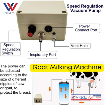 Goat Milking Machine Automatic Vacuum Pump Milker 5L