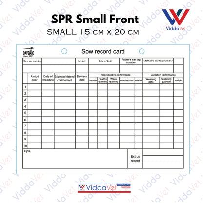 Sow Performance Card PVC