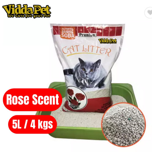 Premium Cat Litter Sand Rose Scent 5L 4kgs