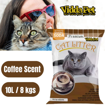Premium Cat Litter Sand Coffee Scent 10L 8kgs