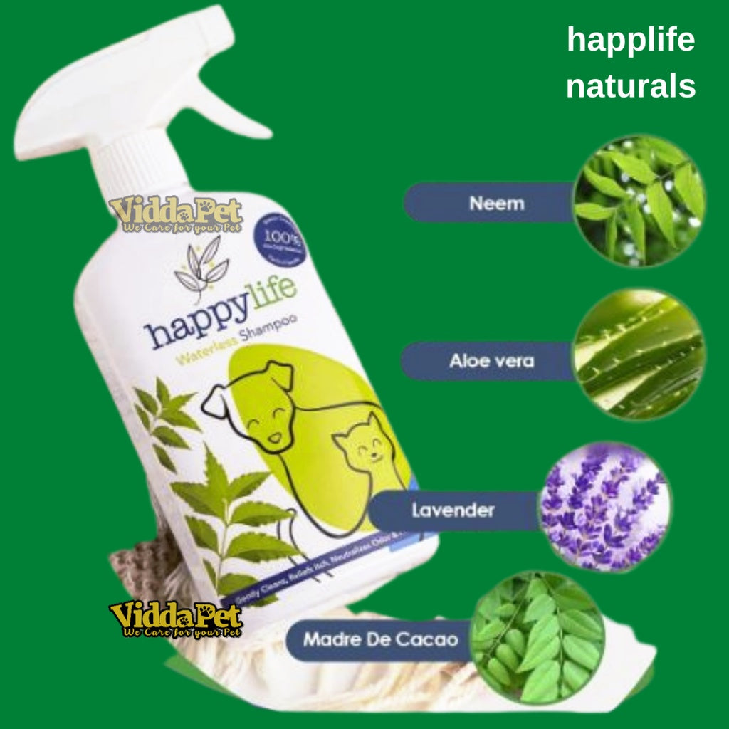 Happy Life Pet Waterless Shampoo for Pets 500ml