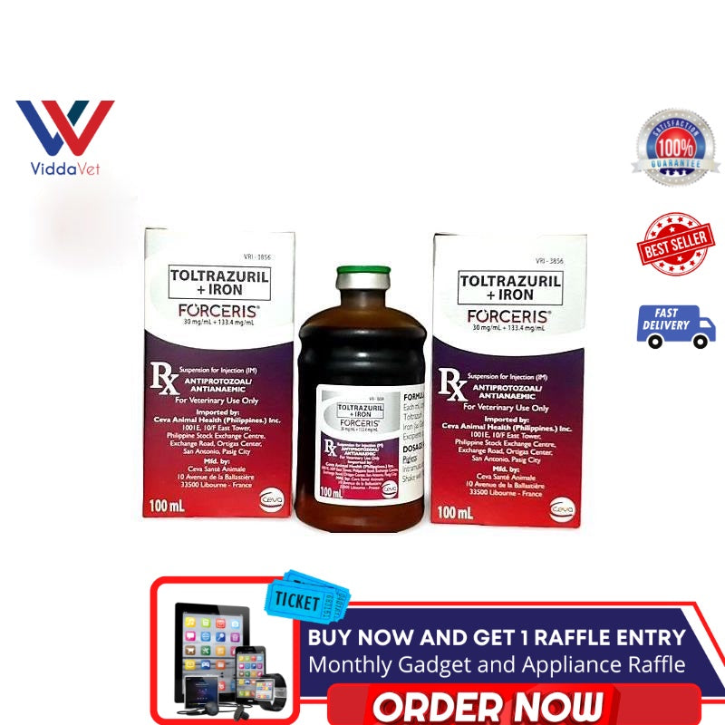 Forceris 100ml Iron Deficiency & Coccidiosis Prevention for Piglets ...
