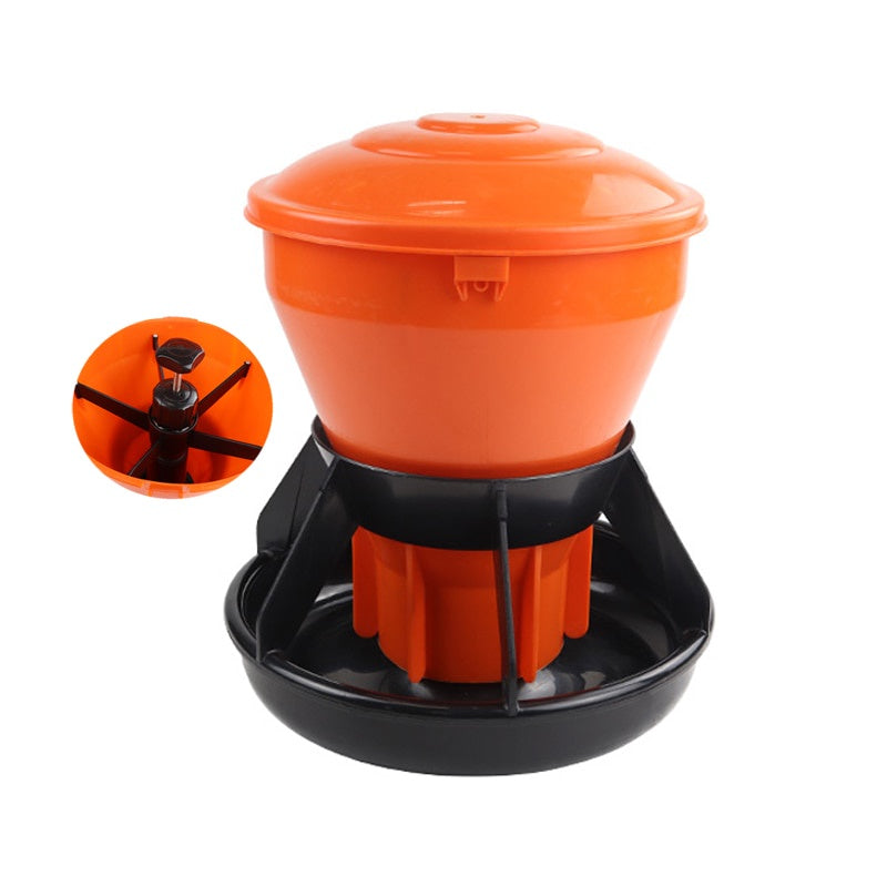 Orange Automatic Round Piglet Feeder (5 kgs / 15 kgs)