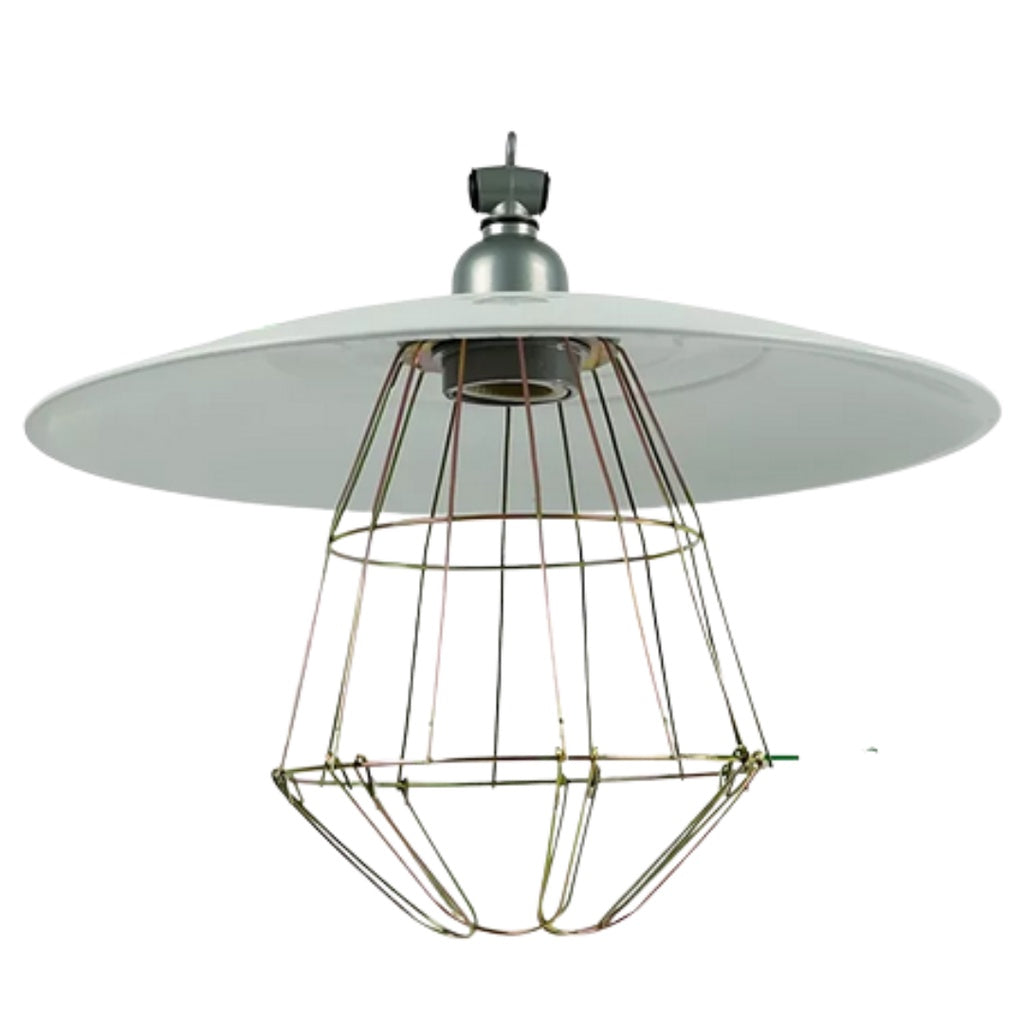 Metal Heat lamp shade with net + bulb guard brooder lamp brooder heat lamp with infrared bulb