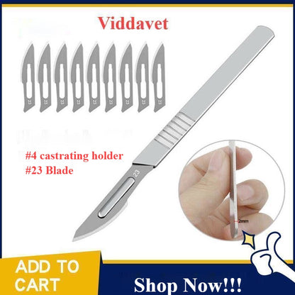 Scalpel Handle #4 + 10 pcs #23 blade