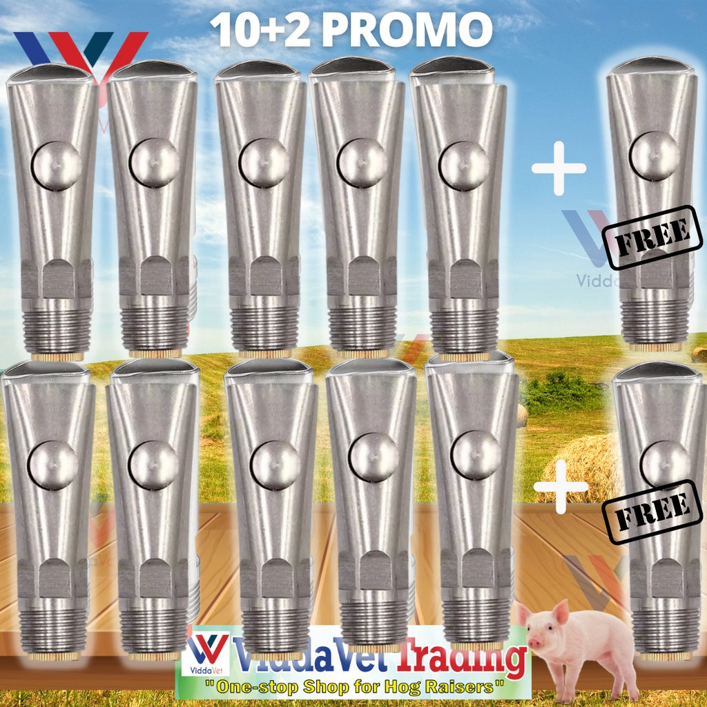 Copper End Sow Bite Type Drinker 12pcs