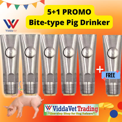 Copper End Sow Bite Type Drinker 6pcs