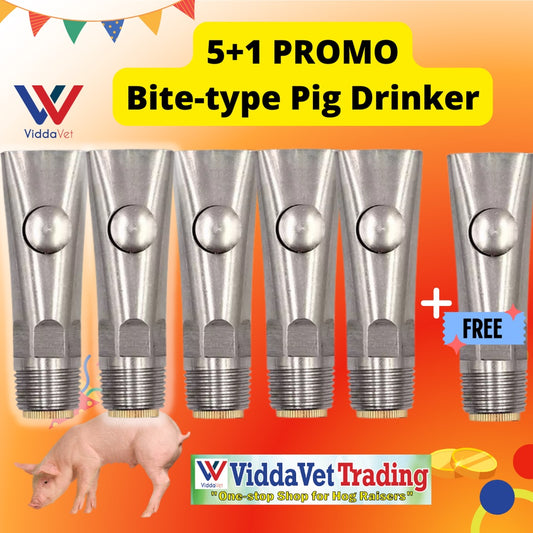 Copper End Sow Bite Type Drinker 6pcs