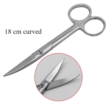 Stainless Steel Surgical Scissors 18cm Straight/Curved