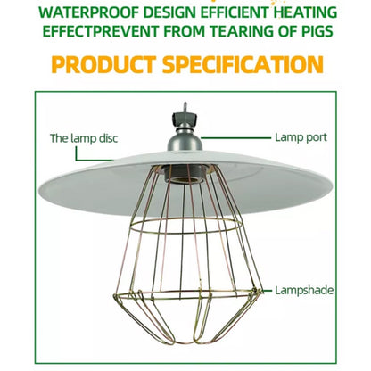 Brooder Metal Heat Lamp Shade with Bulb