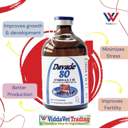 DAVADE Vitamin ADE for pets livestock dog cat pig cattle sheep goat 1bot