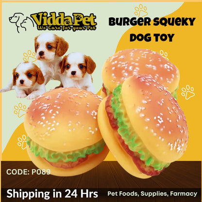 Burger Squeaky Toy