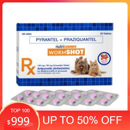 Wormshot Dewormer 30 Tablets