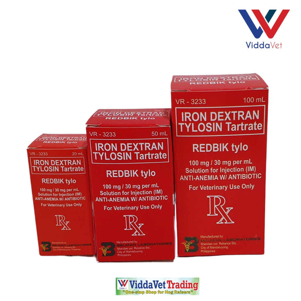 Tylo Rd Injection REDBIK TYLO Iron Dextran Injection - Piglet Anemia Prevention ...