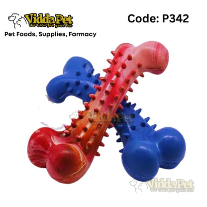 Rubber Dog Toy with Thorn Bone Teether