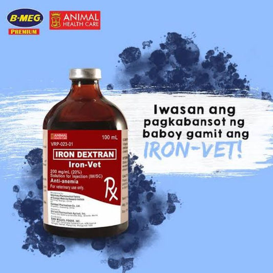1 bot Iron Dextran (Iron-Vet) 100ml iron vet