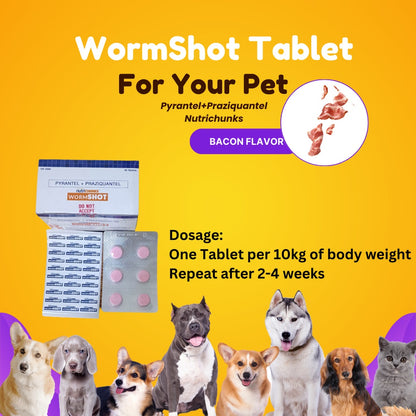 Wormshot Dewormer 30 Tablets