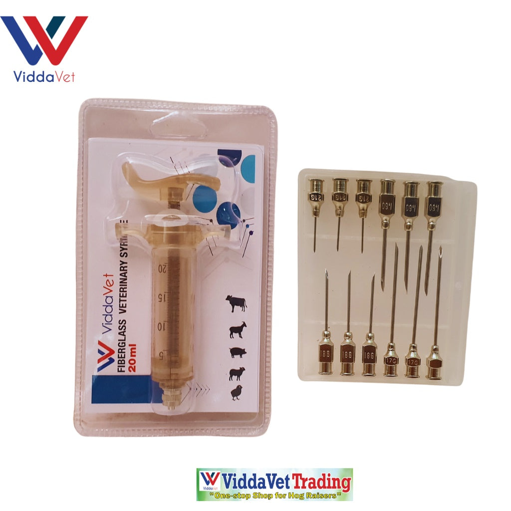 Fiberglass Syringe with Assorted Needles (10ml/20ml)