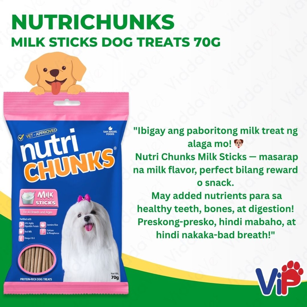Nutrichunks Milk Sticks 70 Grams