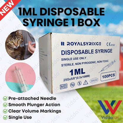 Disposable Syringe 1ML 100pcs