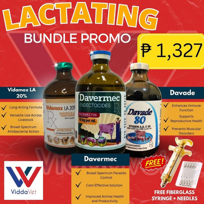 Lactating Bundle Support with Vidamox LA, Davermec & Davade for Pigs