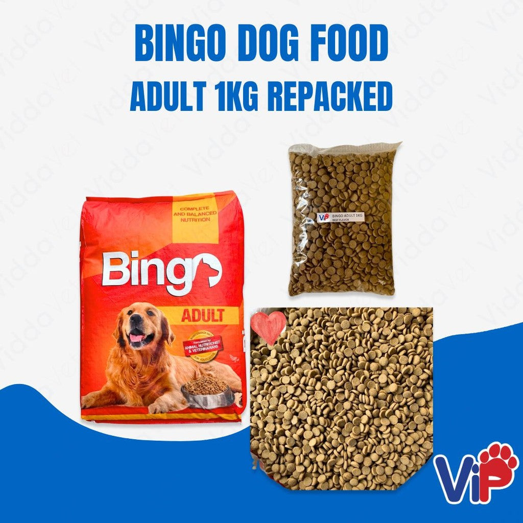 Bingo Dog food Adult 1kg Repacked