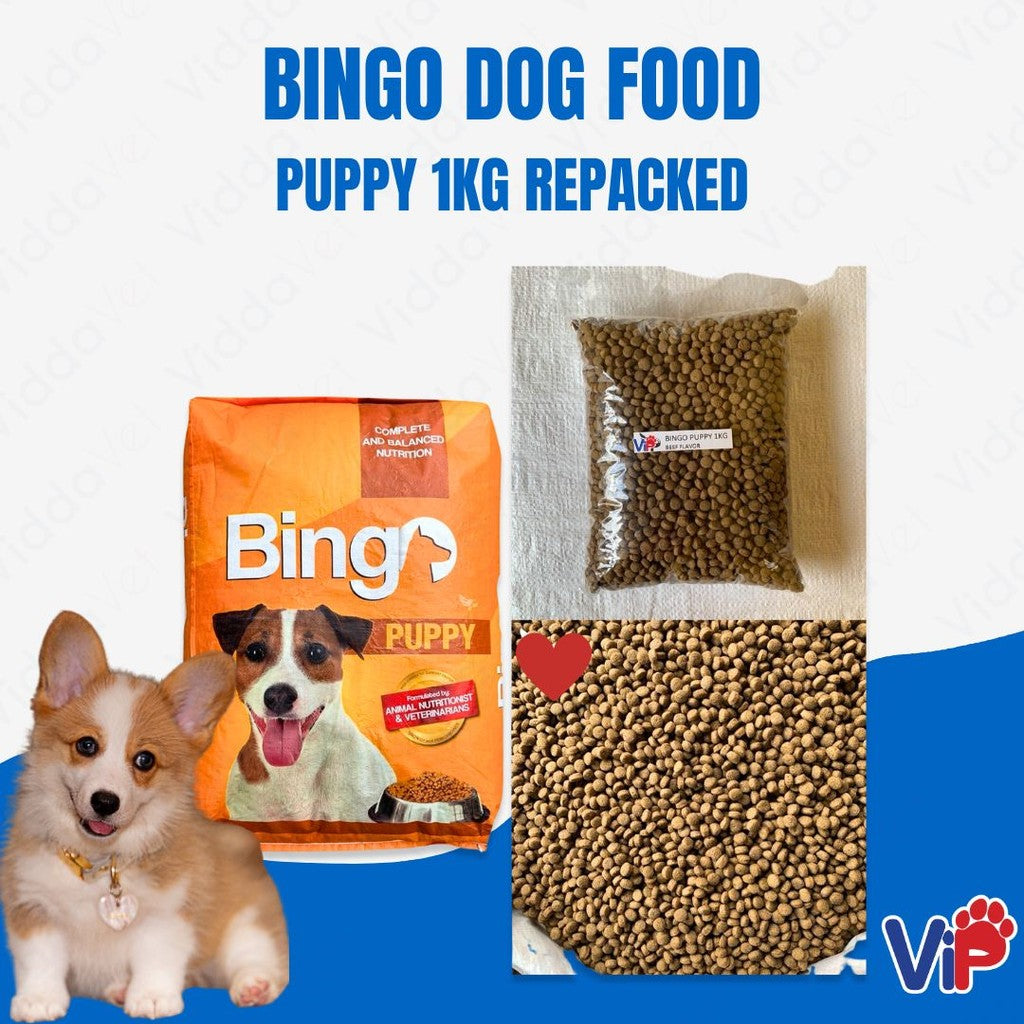 Bingo Dog food Puppy 1kg Repacked