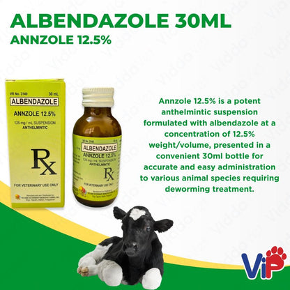 Annzole Albendazole 12.5% Dewormer 30ml