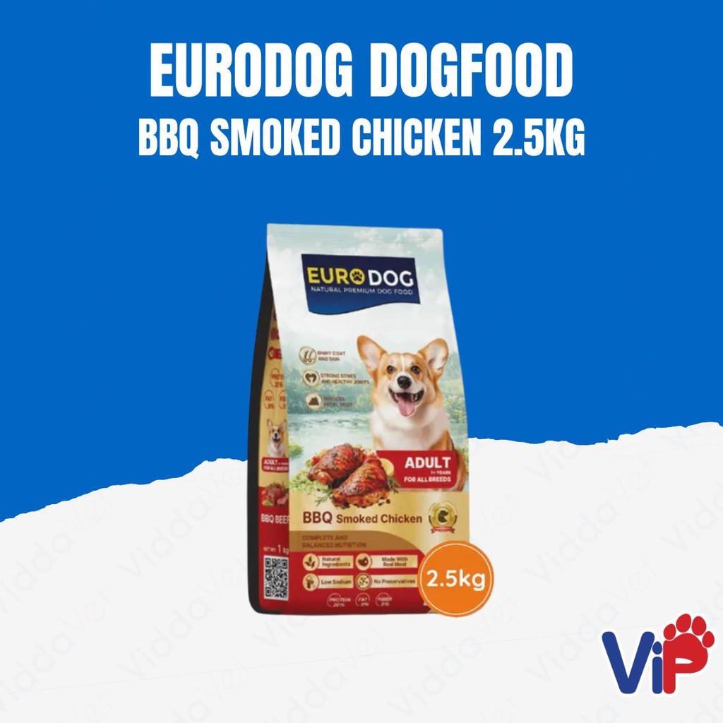 Euro Dog BBQ Smoked Chicken Dog Food 2.5kg