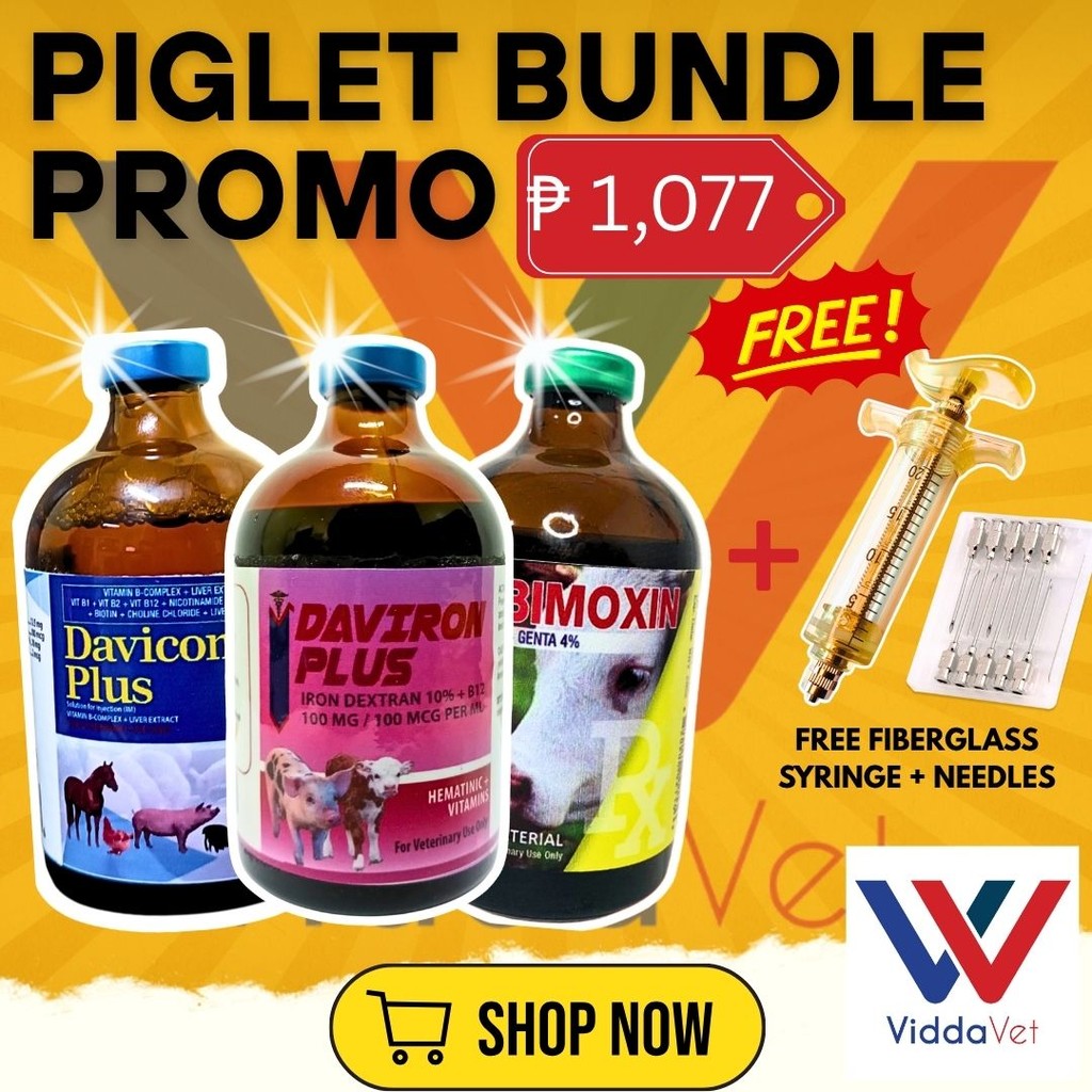 Piglet Bundle Davicom Plus, Combimoxin, Daviron Plus