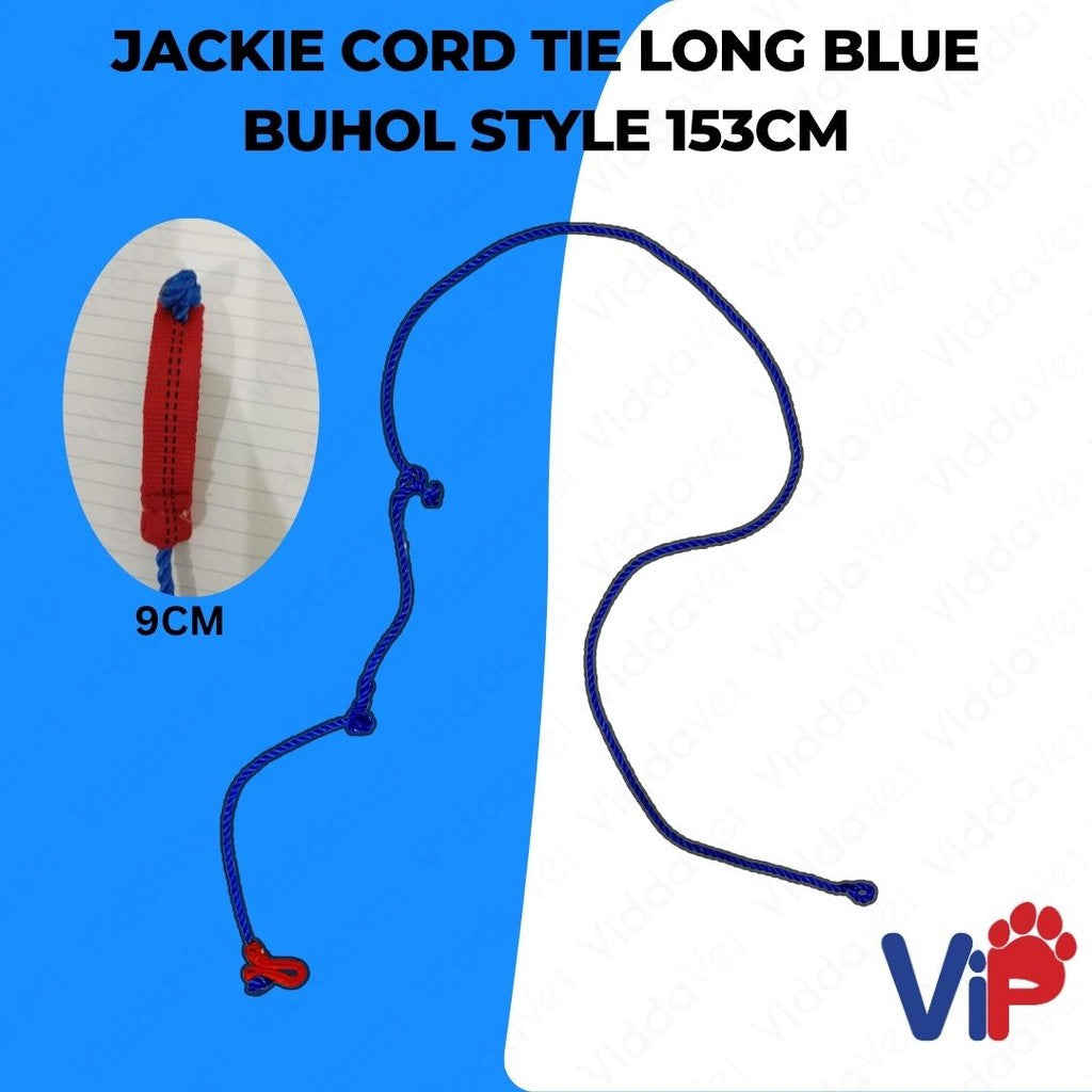Jackie Cord Tie Long Blue Buhol Style 153cm