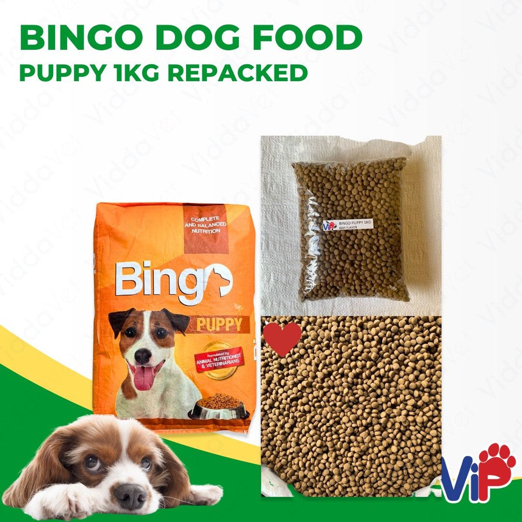 Bingo Dog food Puppy 1kg Repacked