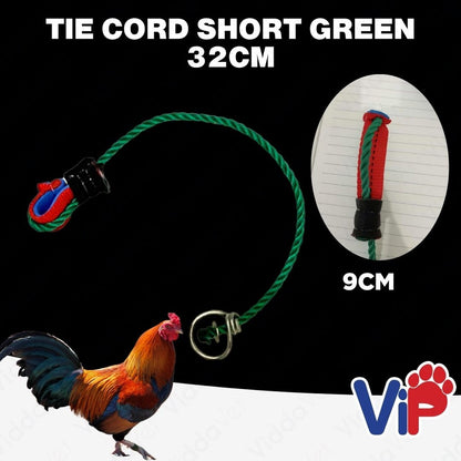 Tie cord Short green 32cm Tali ng manok panabong