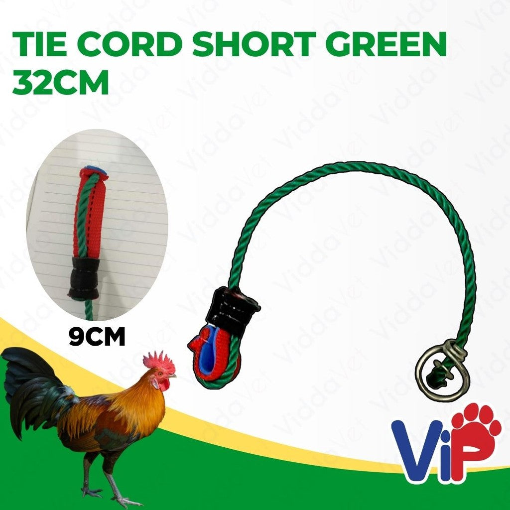 Tie cord Short green 32cm Tali ng manok panabong
