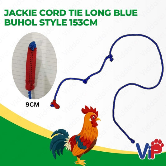 Jackie Cord Tie Long Blue Buhol Style 153cm