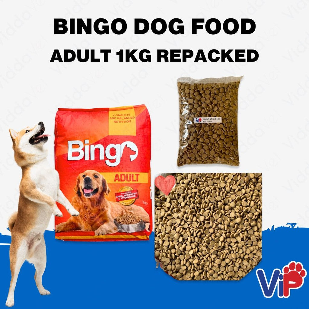 Bingo Dog food Adult 1kg Repacked