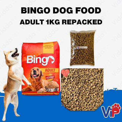 Bingo Dog food Adult 1kg Repacked