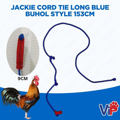 Jackie Cord Tie Long Blue Buhol Style 153cm