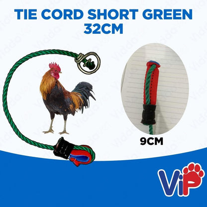 Tie cord Short green 32cm Tali ng manok panabong