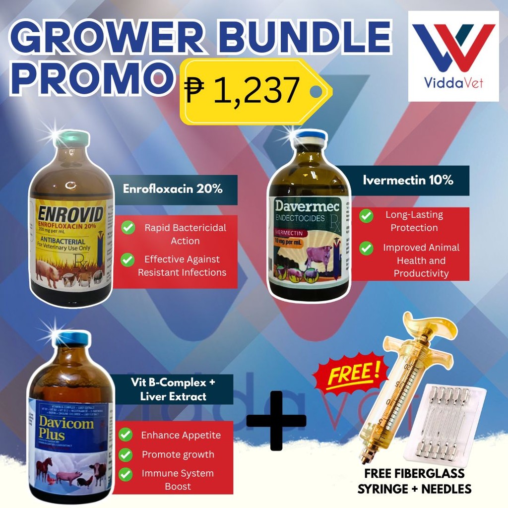 Grower Bundle Pack Davicom Plus + Davermec + Enrovid
