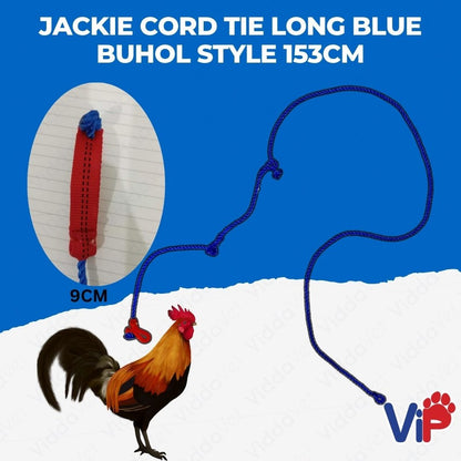 Jackie Cord Tie Long Blue Buhol Style 153cm