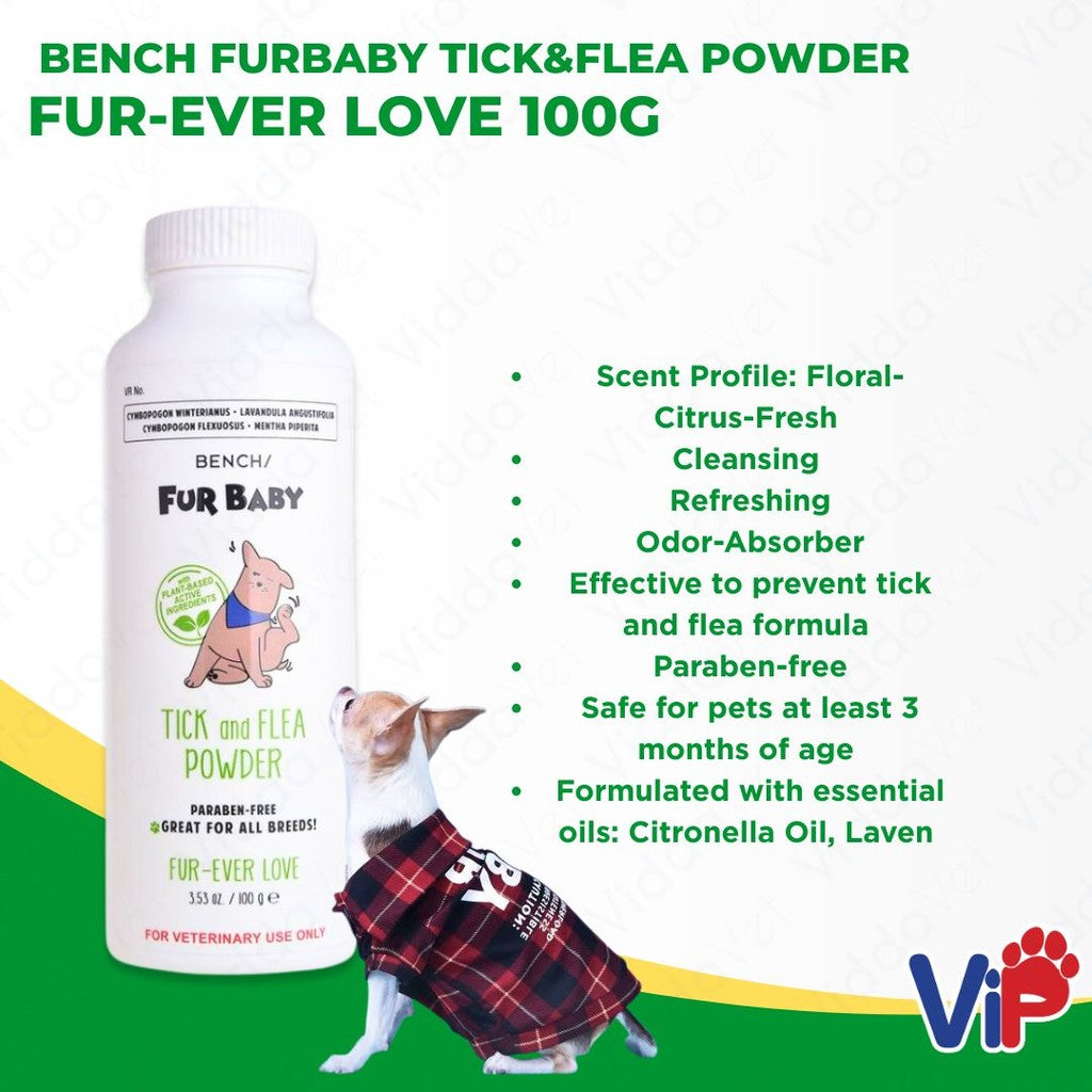 Bench Fur Baby Tick and Flea Powder 100g