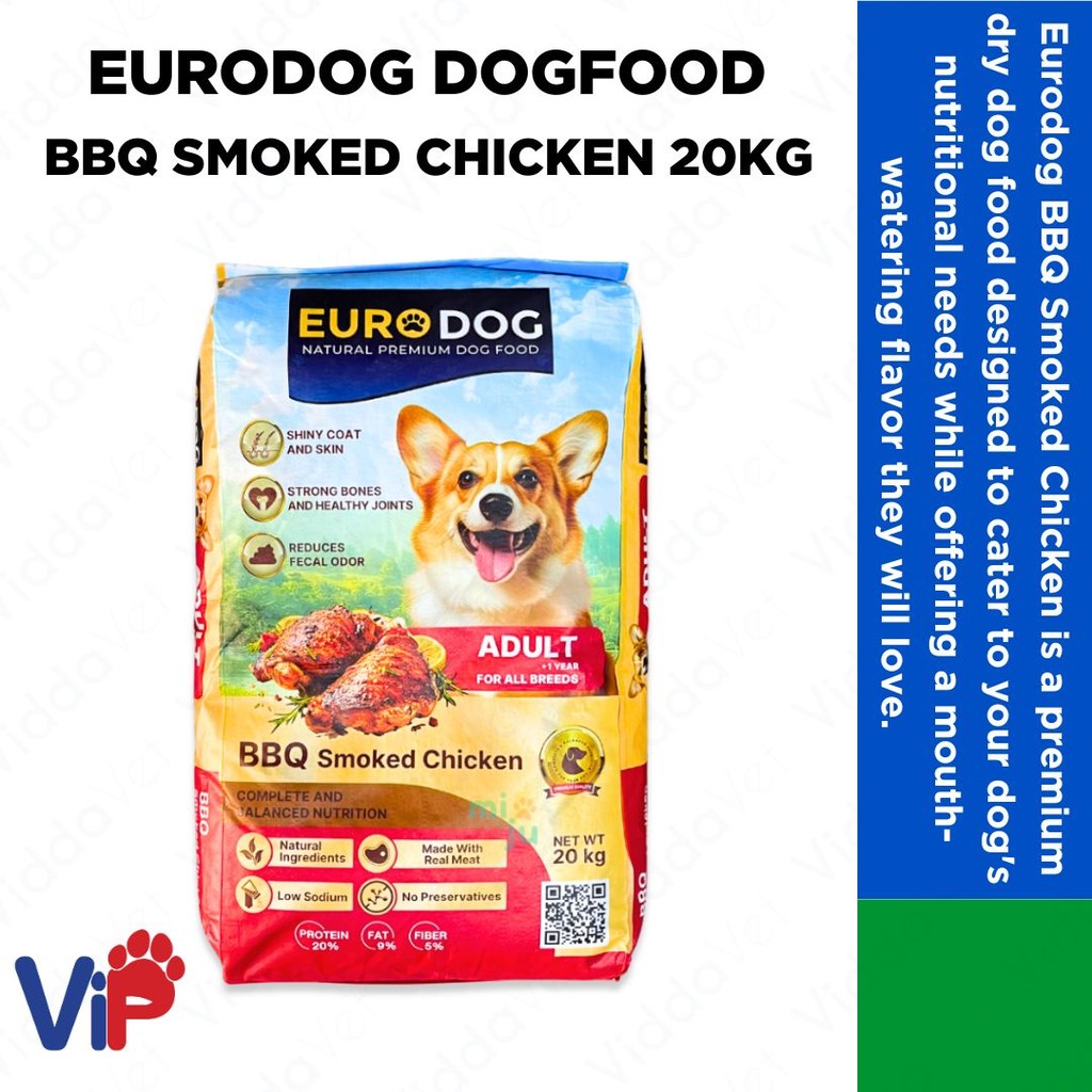 Euro Dog BBQ Smoked Chicken Dog Food 20kg
