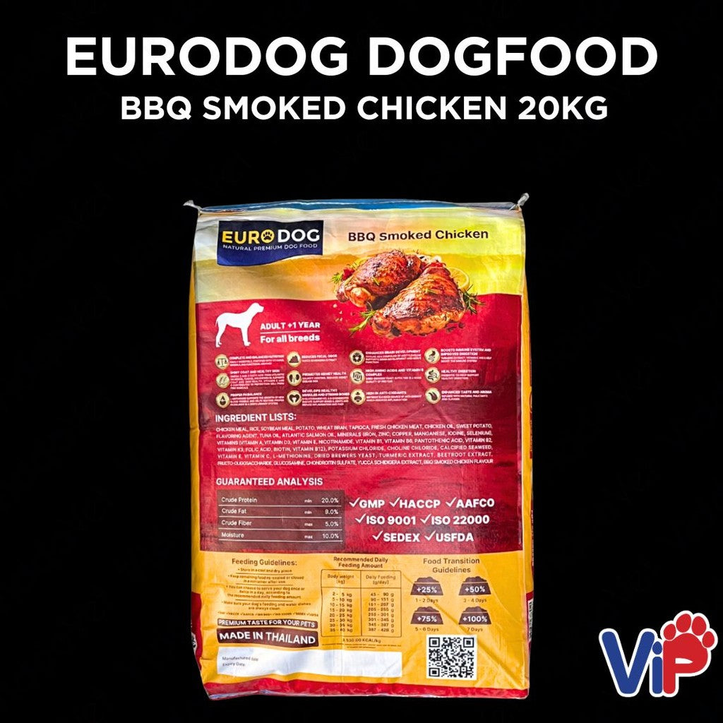 Euro Dog BBQ Smoked Chicken Dog Food 20kg